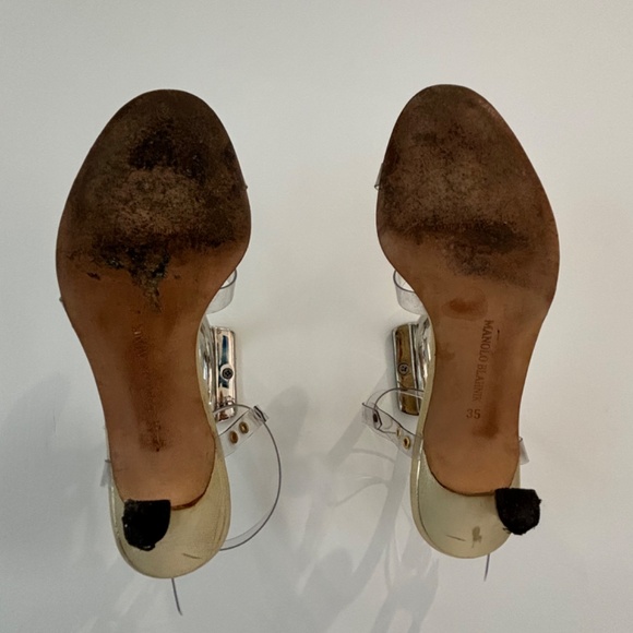 Manolo Blahnik Targisan Nappa Platine Size 35 / 5B - Picture 7 of 9